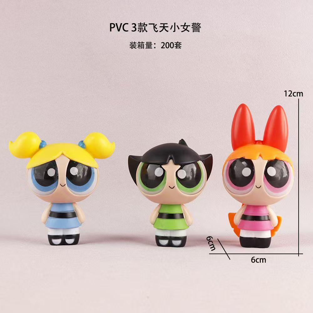 Model Kit Anime Girl - Powerpuff Girls PVC-Figurenset Blossom Bubbles Buttercup