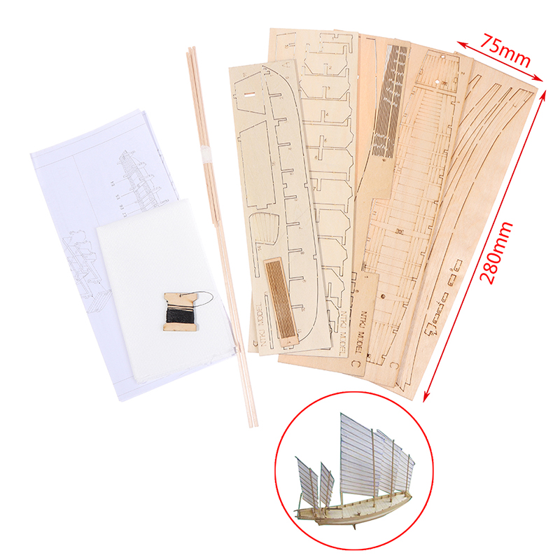 1 stücke chinesisches sandboot – Model Kit Yacht Bewertung und Preis
